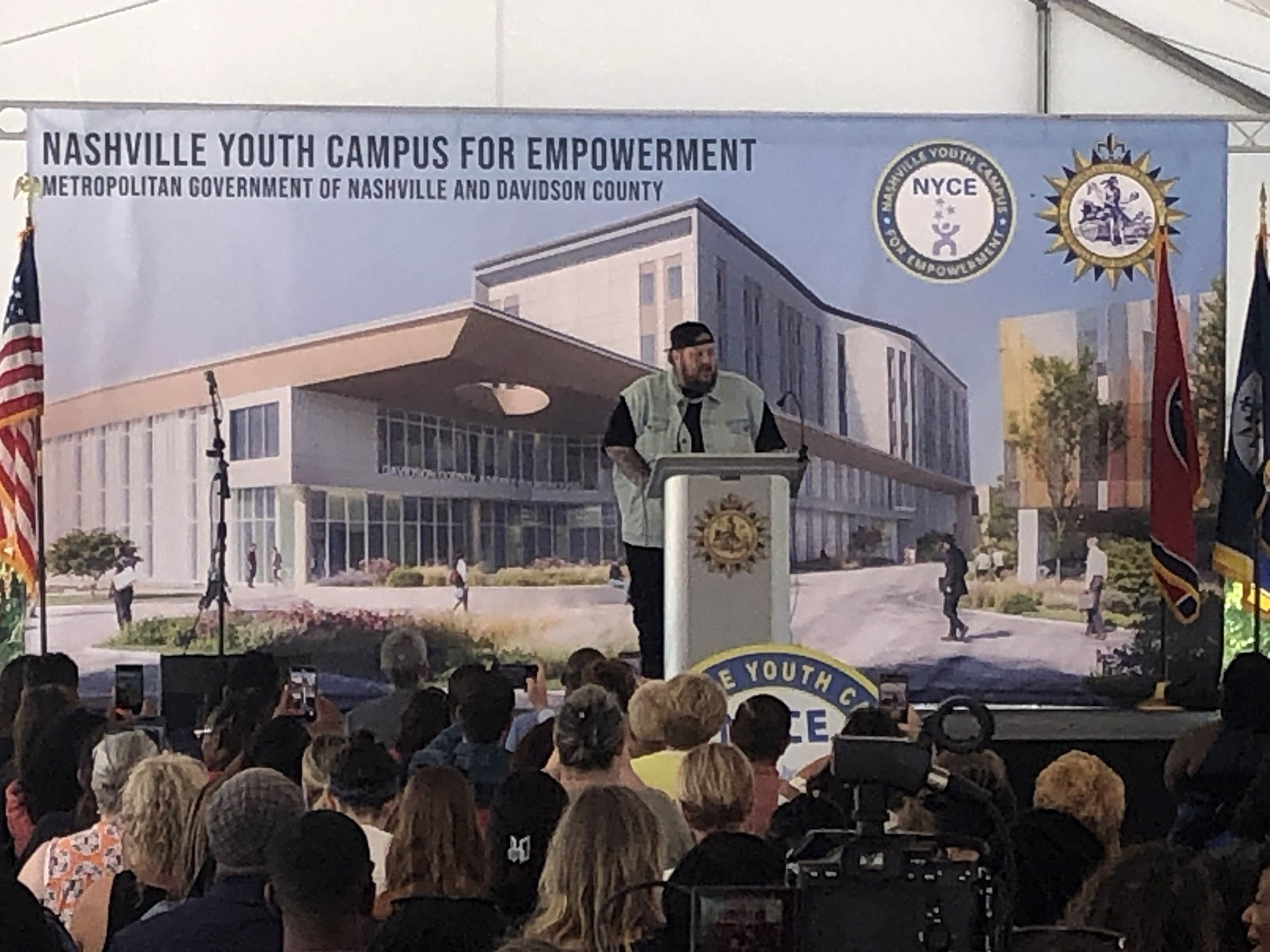 Capital Project Solutions Celebrates with Mayor Freddie O’Connell and CMA Artist of the Year Jelly Roll at ground breaking ceremony for the new Nashville Juvenile Youth Empowerment Center (NYCE).